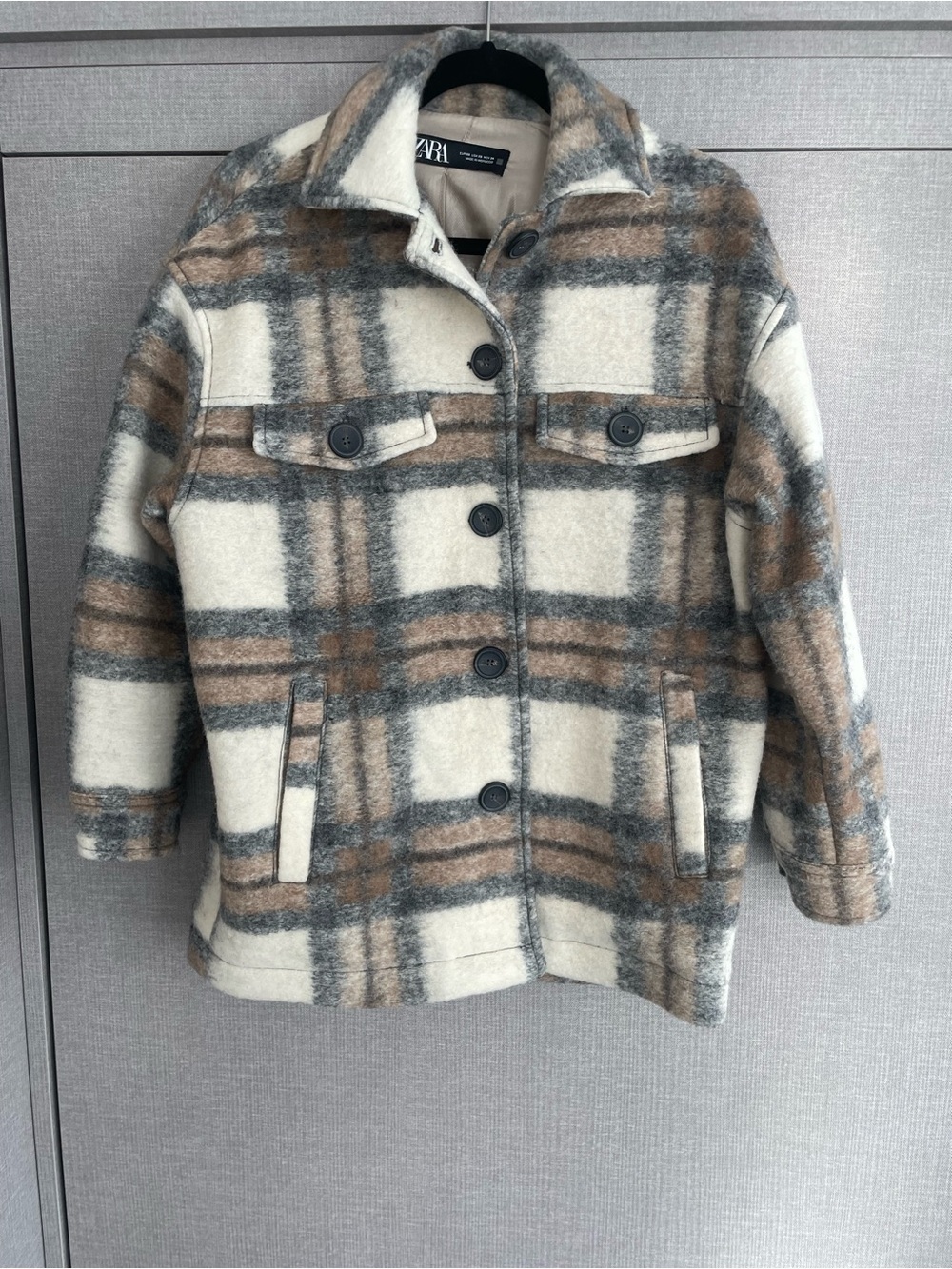 Zara wool blend lined shacket